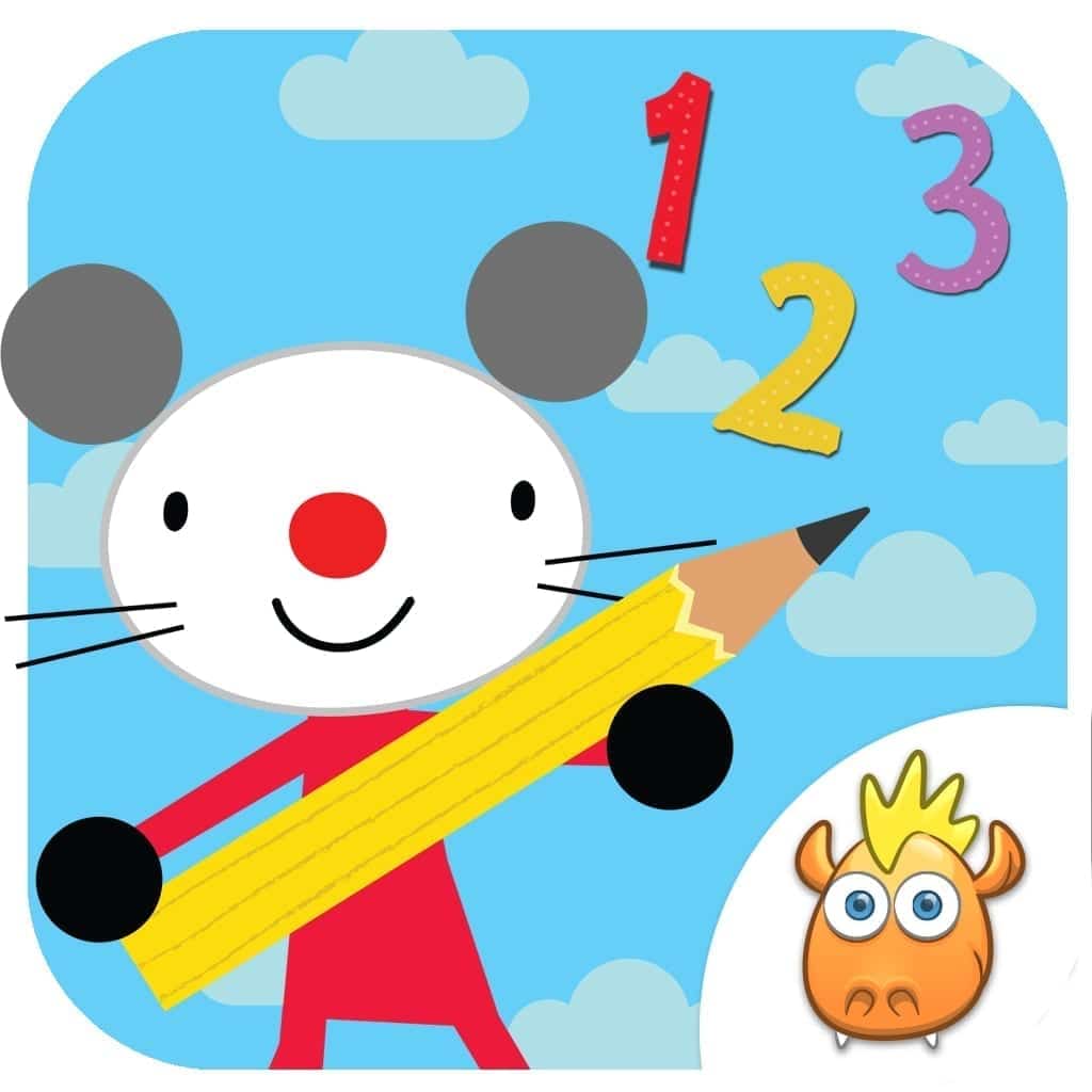 Arty Mouse, Números, la nueva app creativa para aprender los números y estimular la preescritura
