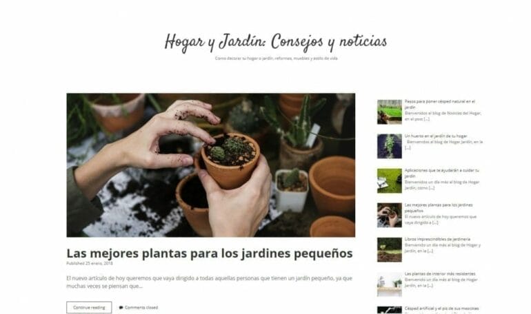 Hogar y Jardín, nuevo blog de artículos sobre jardinería