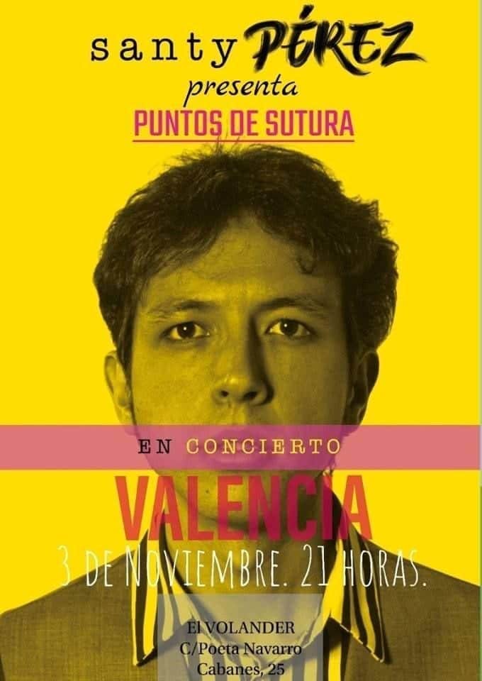 Santy Pérez presenta en Valencia su nuevo disco 'Puntos de Sutura'