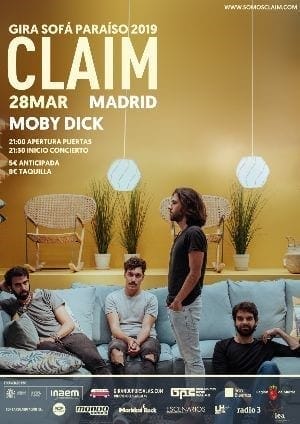 El ingenio y sarcasmo del indie pop de Claim aterriza en la sala Moby Dick