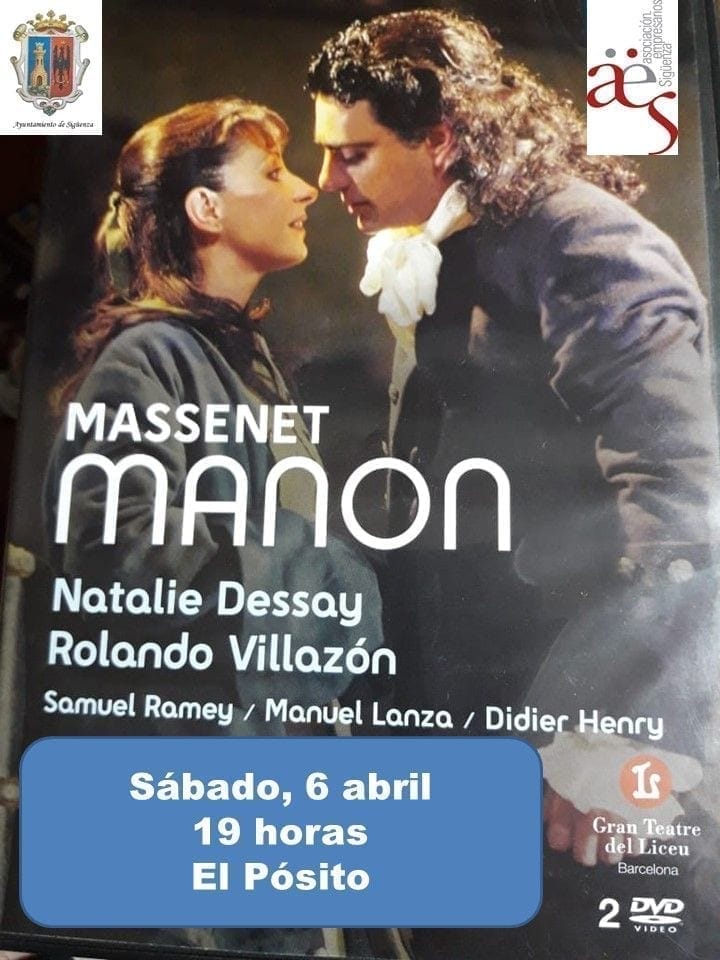 Este sábado, proyección de 'Manon', en 'Vive la Ópera en Sigüenza'