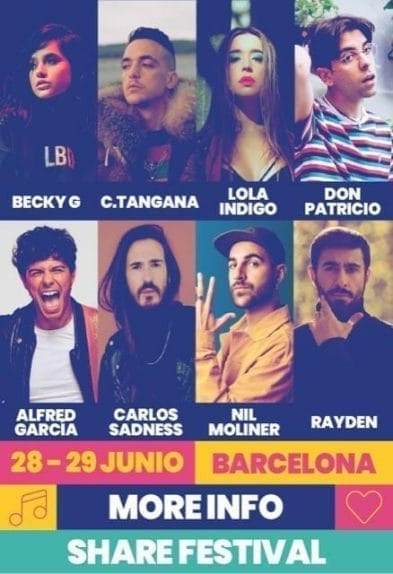 Don Patricio, Carlos Sadness y Rayden completan el cartel del Share Festival 2019