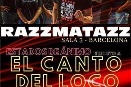 Tributo a El Canto del Loco, este Sábado 8 de junio en Razzmatazz Barcelona