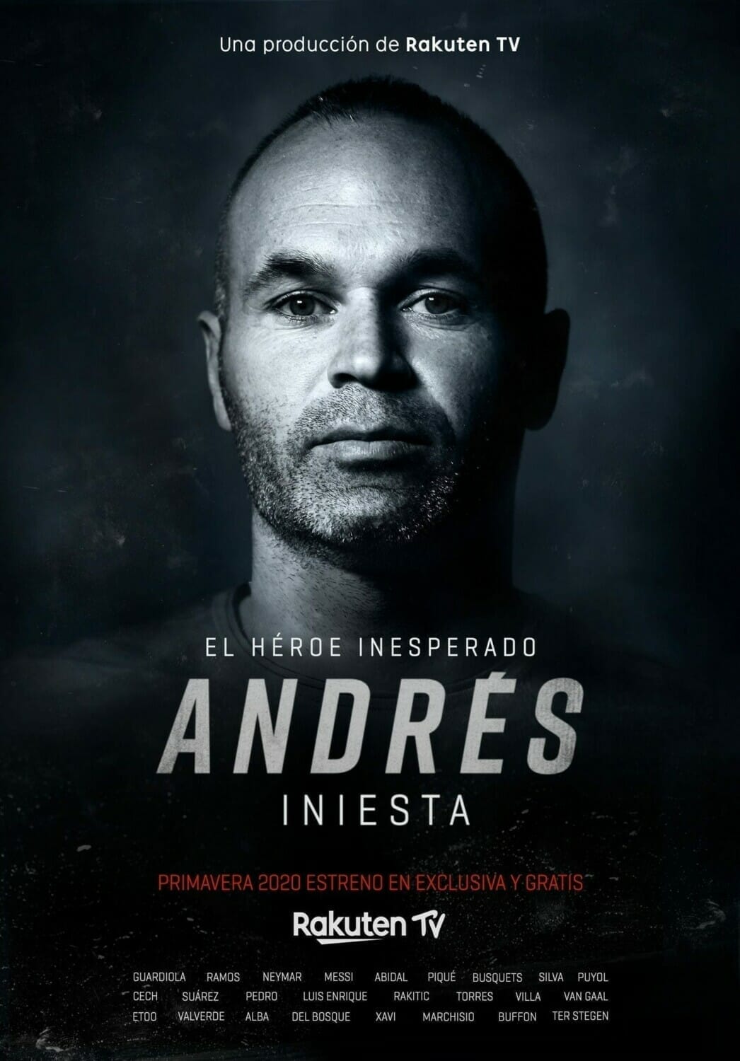 Rakuten estrenará su nuevo documental original, Andrés Iniesta – El héroe inesperado, en Rakuten TV