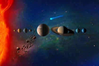 Concepto artístico del sistema solar. Image Credit: NASA