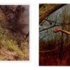 Left: Ana Mendieta, Volcán, 1979, color photograph. Right: Carolee Schneemann, Study for Up to and Including Her Limits, 1973. Color photograph, photo credit: Antony McCall.