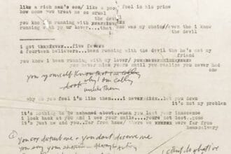 Original Bob Dylan Lyrics to be Offered for Auction at Sotheby's