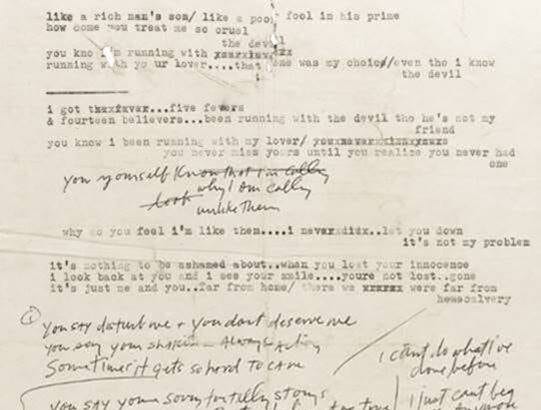 Original Bob Dylan Lyrics to be Offered for Auction at Sotheby's