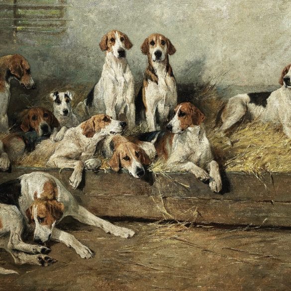 The Bitch Pack of the Meath Foxhounds by John Emms. Estimate: £180,000-250,000