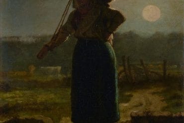 JEAN-FRANÇOIS MILLET (FRENCH, 1814-1875) Laitière normande (Norman milkmaid) oil on canvas Painted 1853-54 (estimate: $250,000-350,000)