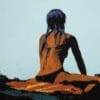 BILLY SCHENCK Surfer Girl 1 Oil on Canvas 31.5 x 41.5 inches