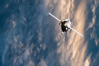 Russia's Progress 76 resupply ship, packed with nearly three tons of food, fuel and supplies, approaches the International Space Station above the eastern European nation of Ukraine on July 23, 2020. Credits: NASA