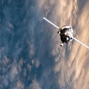 Russia's Progress 76 resupply ship, packed with nearly three tons of food, fuel and supplies, approaches the International Space Station above the eastern European nation of Ukraine on July 23, 2020. Credits: NASA