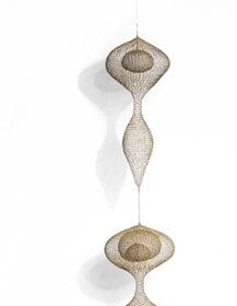 Ruth Asawa (American, 1926-2013), Untitled (S.408, Hanging Five-Lobed, Two-Part Form, with the Second and Third Lobes Attached by Chain and Interior Spheres in the First and Third Lobes) circa 1953-1954. Price realized: $2,180,075