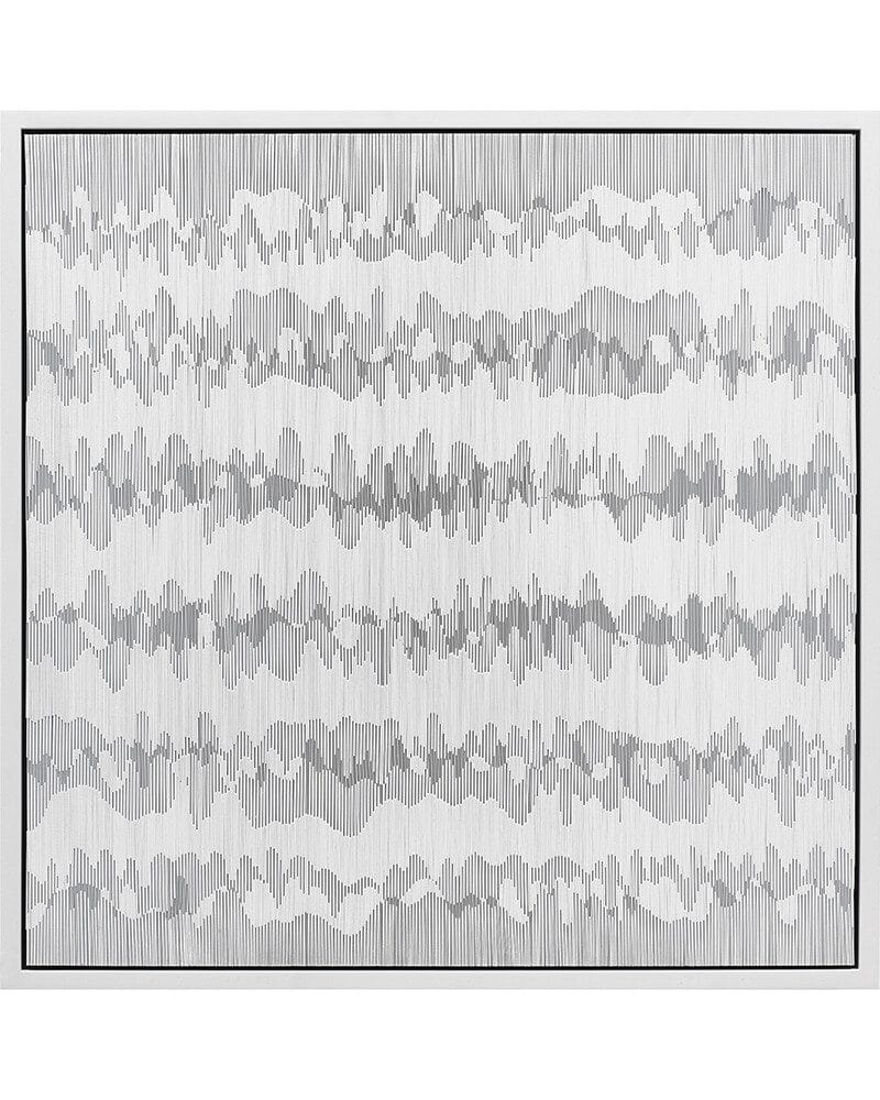 Tara Donovan, Composition (Cards), 2017, Styrene cards and glue, 22-1/4" × 22-1/4" × 4" (56.5 cm × 56.5 cm × 10.2 cm) © Tara Donovan