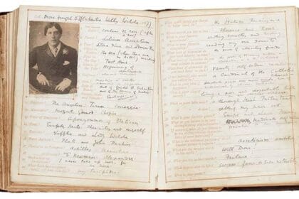 Questionnaire filled in by young Oscar Wilde