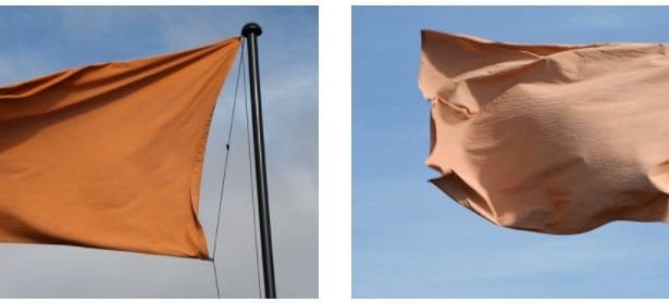 Andy Goldsworthy, Red Flags (California) and Red Flags (New York), 2020.