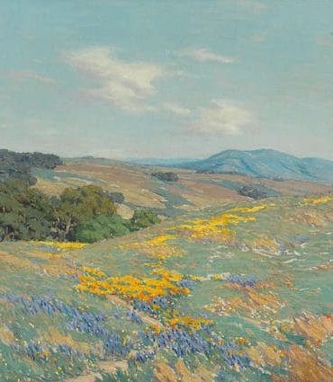 Granville Redmond (1871-1935) Poppies and Lupine, oil on canvas, painted in 1914 Price realized: $212,575