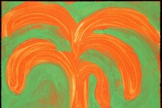 Howard Hodgkin, Indian Tree, 1990-1991, Intaglio print with carborundum from one aluminium plate, hand colouring in tempera, 107 x 137 cm, Image courtesy of the Howard Hodgkin Estate and Cristea Roberts Gallery, London.