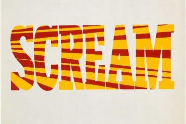 Ed Ruscha, Red Yellow Scream, 1964, tempera and pencil on paper, 14 3/8 × 10 3/4 inches (36.5 × 27.3 cm) © Ed Ruscha
