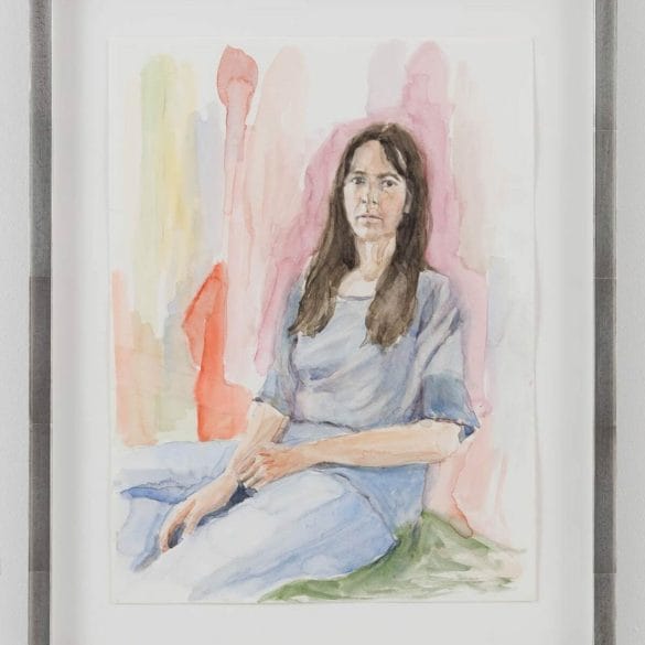 Gillian Wearing, Lockdown Portrait, 2020, watercolour on paper, 39.5 x 31.5 cm