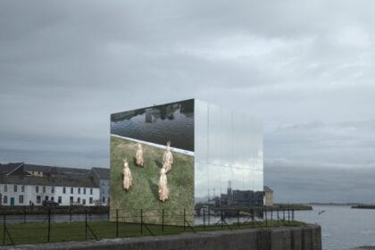 John Gerrard, Mirror Pavilion: Corn Work, (2020), Claddagh Quay, Galway. © John Gerrard.