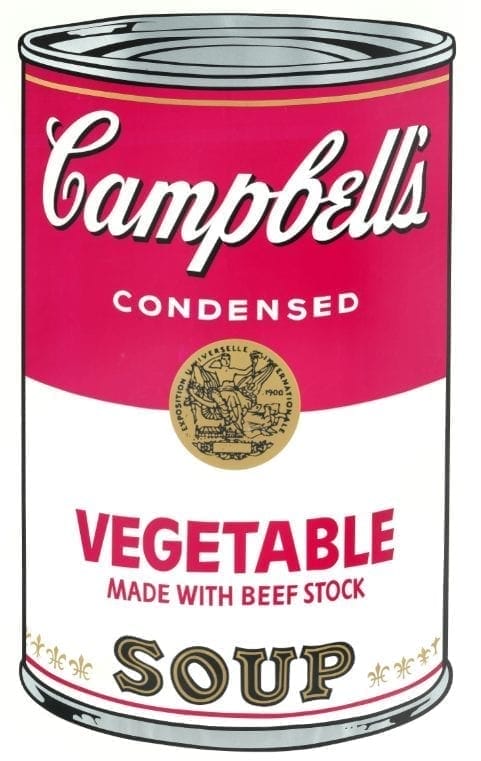 Andy Warhol (1928-1987), Vegetable Soup, from Campbell's Soup I, 1968. Estimate: £15,000 - 20,000. 