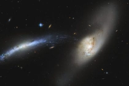 Cascada Galáctica. Image Credit: NASA/ESA/Hubble