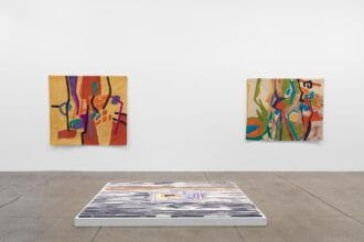 Installation view of Etel Adnan: Seasons, Galerie Lelong & Co., New York, 2020.