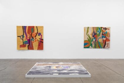 Installation view of Etel Adnan: Seasons, Galerie Lelong & Co., New York, 2020.