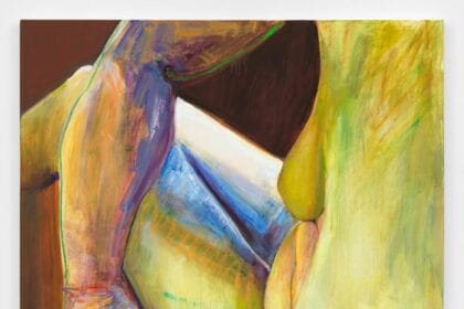 Joan Semmel, Armed, 2020, oil on canvas, 48h x 48w x 1 1/2d in (121.9h x 121.9w x 3.8d cm)