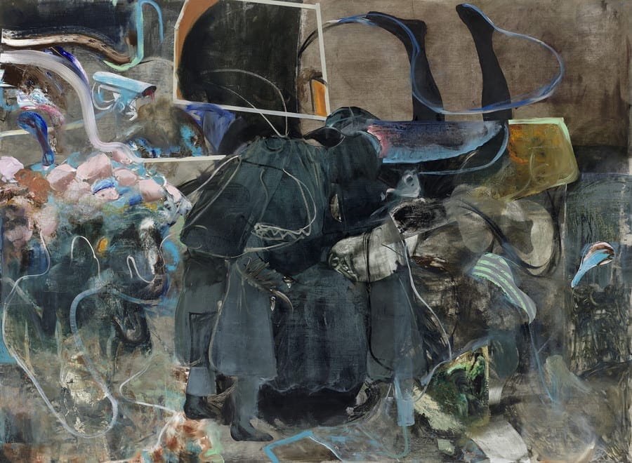 Adrian Ghenie, The Impressionists, 2020, oil on canvas, 86-5/8" × 118-1/8" (220 cm × 300 cm) © Adrian Ghenie, courtesy Pace Gallery