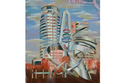 Cui Jie, Jianmei Department Store, Kaohsiung, 2020. Acrylic and oil on canvas, 78 3/4 x 59 1/16 inches (200 x 150 cm).