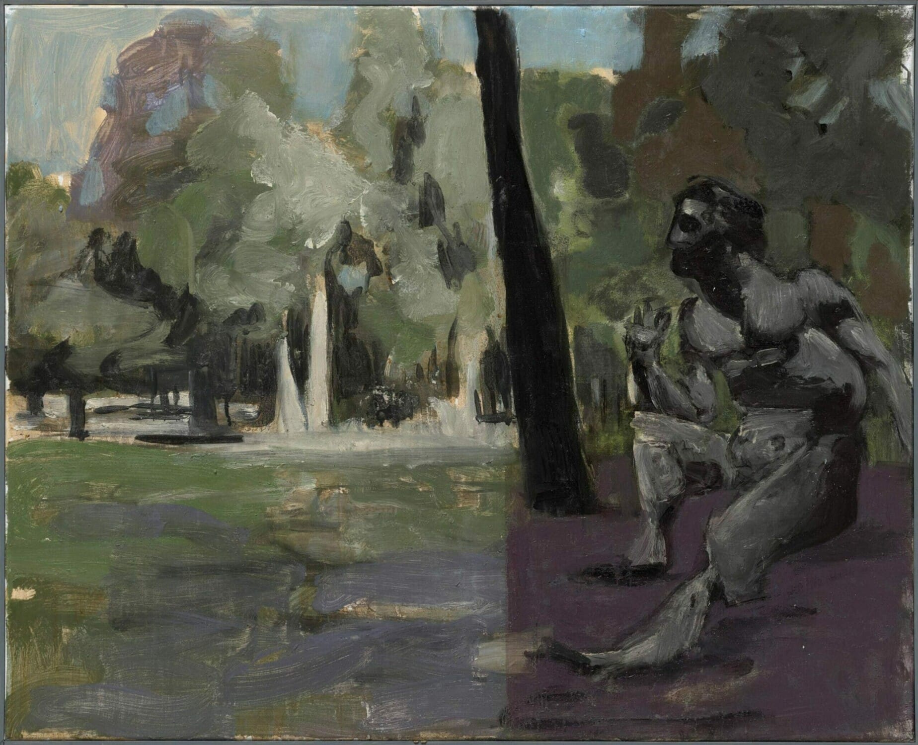 Markus Lüpertz, "Adam", 2020. Mixed media on canvas in artist's frame, 32 x 39 1/4 inches (81 x 100 cm)