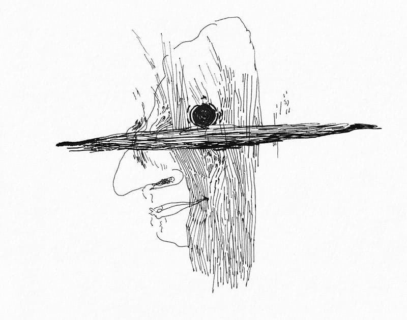Paul Maheke, Vanille Bleue III, 2021, digital drawing printed on paper