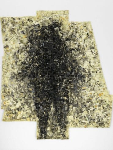 Jack Whitten Natural Selection 1995 Acrylic and ink on unstretched canvas 243.2 x 213.7 cm / 95 3/4 x 84 1/8 in © Jack Whitten Estate Courtesy the Jack Whitten Estate and Hauser & Wirth Photo: Dan Bradica