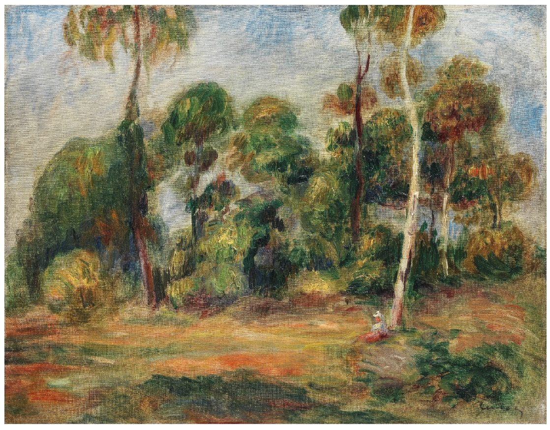 Pierre-Auguste Renoir (1841-1919), Paysage (Repos sous l'arbre, Cagnes-Sur-Mer). Sold for £300,250.