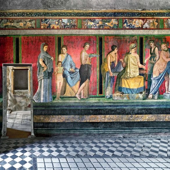 Robert Polidori, Villa dei Misteri #2, Pompeii, Italia, 2017, archival pigment print mounted to Dibond. Courtesy of the artist.