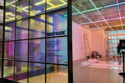 Mikala Dwyer, Ode to the ????, installation in progress, Gertrude Glasshouse, May 2021. Photo: Ian Bunyi.