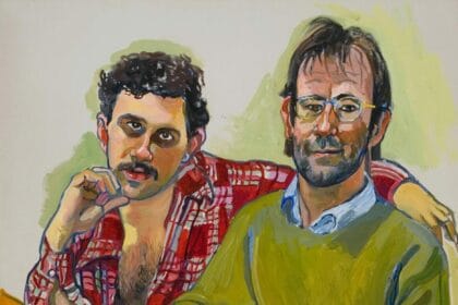 Alice Neel (America, 1900-1984). Geoffrey Hendricks and Brian, 1978. Oil on canvas. San Francisco Museum of Modern Art, Purchase, by exchange, through an anonymous gift. © The Estate of Alice Neel