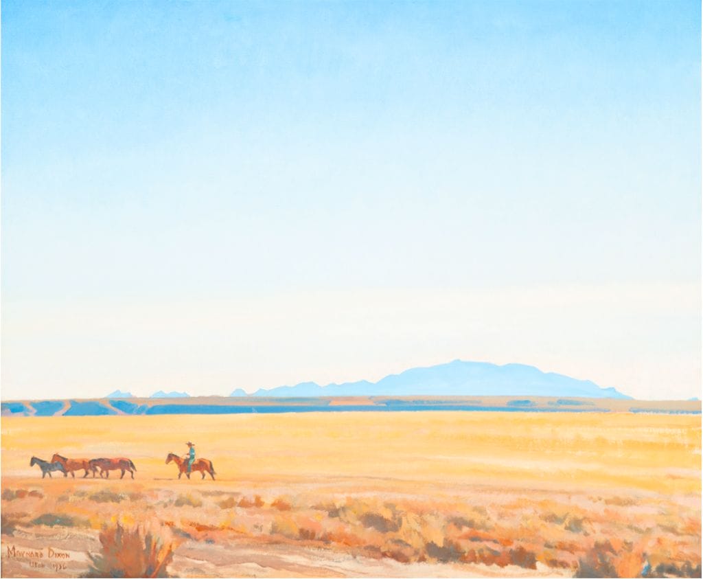 Maynard Dixon (1975-1946), Land Westward  Oil on canvas, 25 x 30in.  Estimate: $300,000 - 500,000