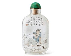 An inside-painted glass snuff bottle signed Ma Shaoxuan dated dingwei year, corresponding to 1907, Beijing  Estimate: US$12,000-18,000