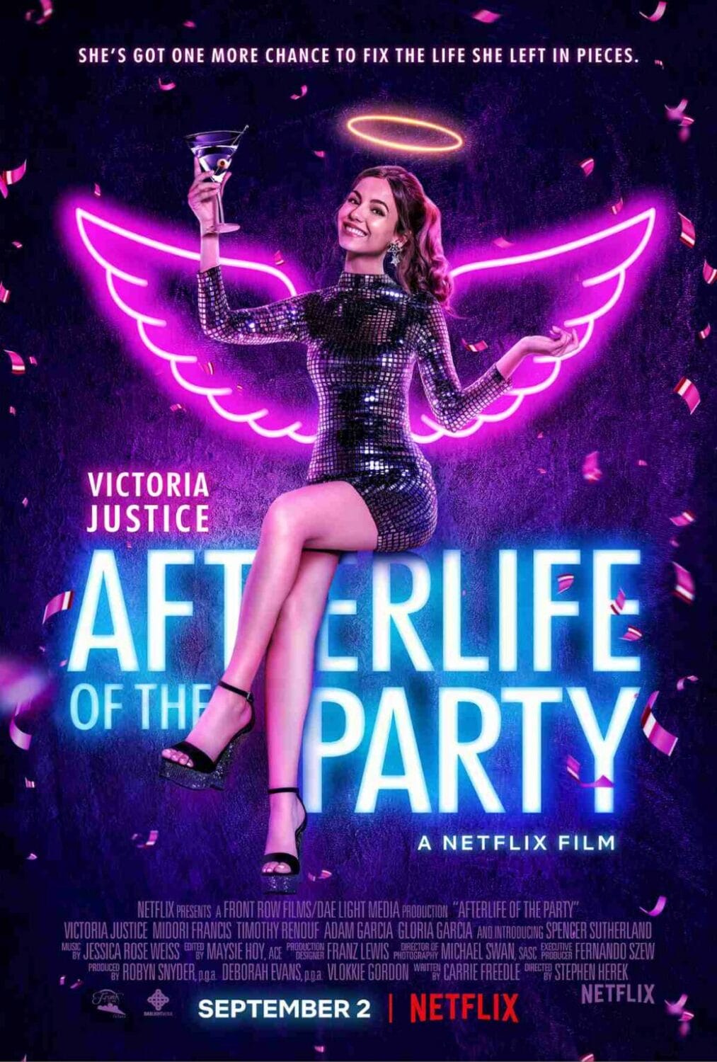 La fiesta del más allá (2021). Película en Netflix con Victoria Justice