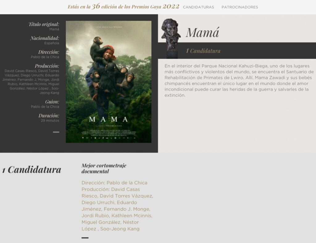 'Mama' en los Goya 2022