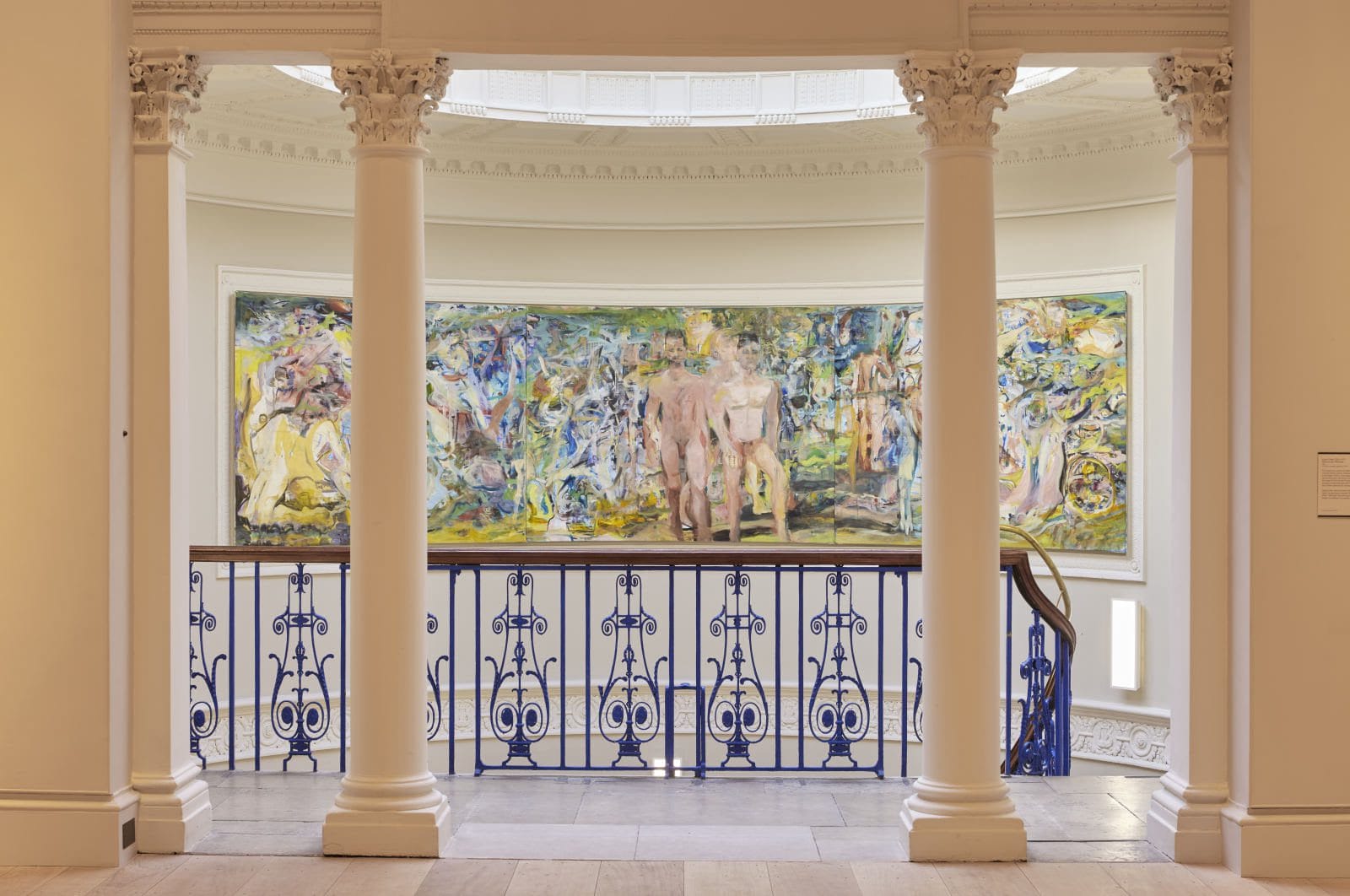 Installation view, Cecily Brown, Unmoored from her reflection, 2021 © Cecily Brown. Courtesy of The Courtauld. Photo: David Levene.