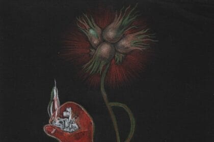 Valentine Hugo, André Breton, Nusch Eluard, Cadavre Exquis, c. 1932, pastel on black construction paper, 12 1/2 x 9 1/2 inches 31.8 x 24.1 cm. Private collection, New York. Photo by Diego Flores.