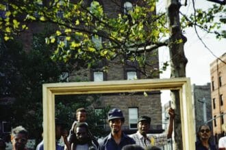 Art Is. . . (Girl Pointing), 1983/2009, C-print, 22 1/8 x 27 1/8 x 1 5/8 in framed (56.2 x 68.9 x 4.1 cm framed), edition of 8 plus 1 AP