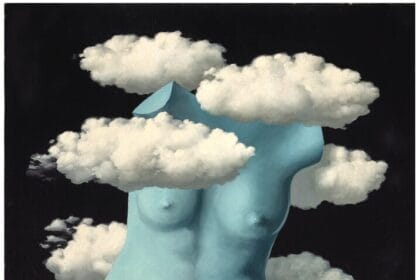 René Magritte (1898 – 1967), Torse nu dans les nuages . Oil on canvas, signed ‘Magritte’ (lower left), 28 1?2 x 24 in (71.4 x 61 cm). Painted circa 1937. Sold for $9,978,312