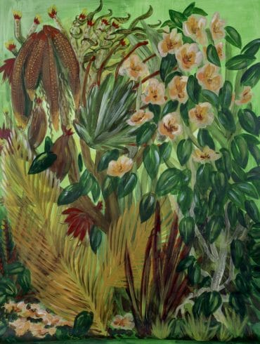 CARLA TALOPP Camelia Acrylic on Canvas 108 x 84 inches