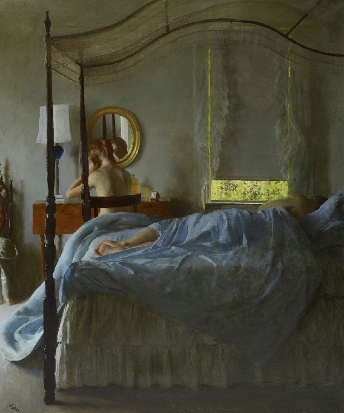 John Koch (1909-1978) Siesta, 1962 oil on canvas 30? x 25¼in (76.5 x 64.1cm) Estimate: $40,000 - 60,000 (£30,000 - 45,000)
